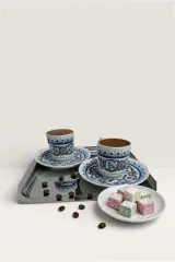 Topkapı 2 li Porselen Türk Kahve Fincan Takımı 4 Parça 5x5 cm– Hediyelik Set