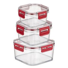 BUFFER® Deprem Pratik Mutfak Kiti-3 3'lü Pratik Silikon Contalı Saklama Kapları+ 2x Su Matarası