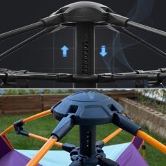 BUFFER® Deprem Yaşam Seti-4 2-3 Kişilik Otomatik Kurulumlu Çadır (150x200)+ Güneş Enerjili ve Usb Şa