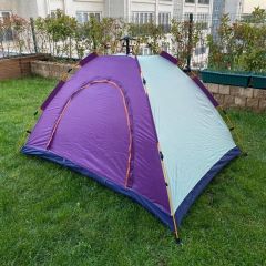 BUFFER® Deprem Yaşam Seti-4 2-3 Kişilik Otomatik Kurulumlu Çadır (150x200)+ Güneş Enerjili ve Usb Şa