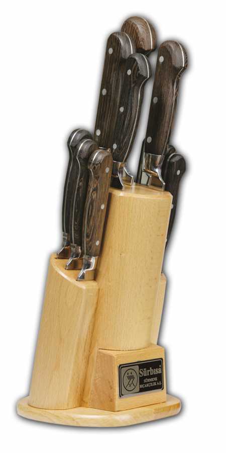 Sürbisa 61504-YM-N Yöresel Mutfak Bıçak Seti 61001-YM/61002-YM/61003-YM/61021-YM/61004-YM 10lu