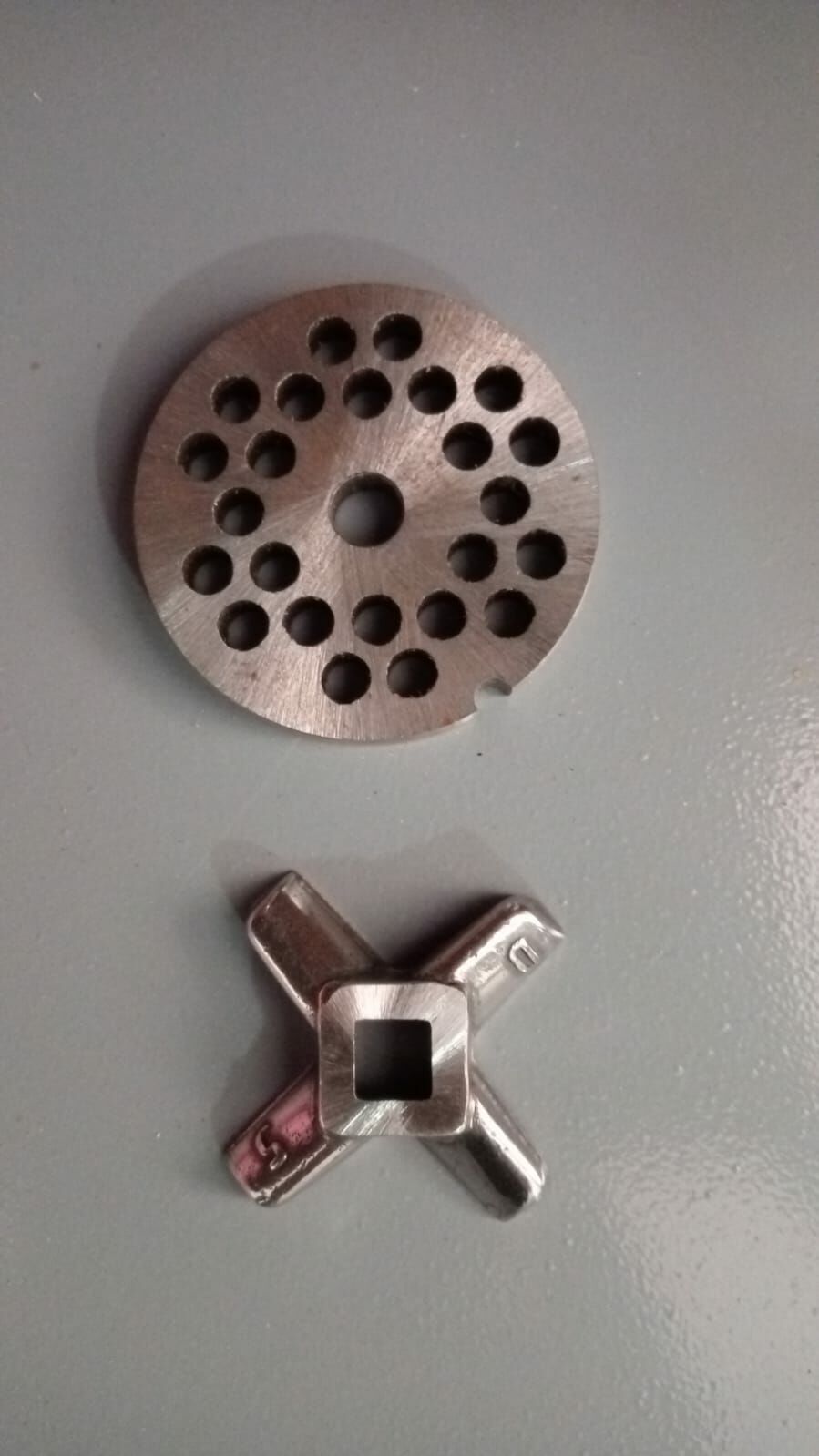 5 lik Kıyma Makinası Bıçak ve Aynası 2\'li Set Yedek Parçaları