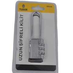 BUFFER® 38mm 3 Şifreli Uzun Asma Kilit Dolap Çekmece Asker Okul Kilidi