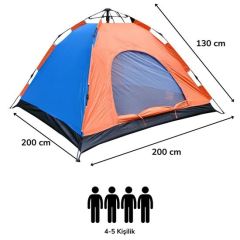 BUFFER® Deprem Yaşam Seti-1 4-5 Kişilik Çadır(200x200)+Usb Şarjlı Işıldak Kamp Lambası Açık Hava Ayd