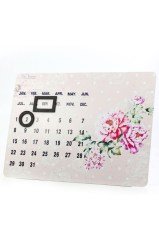 BUFFER® Decotown Dekoratif Çiçek Desenli Sevimli Metal Magnet Takvim