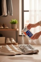 2'li Set Ayakkabı Koku Giderici + Ahşap Saplı Topuk Törpüsü Nasır Zımparası 22x4,5cm