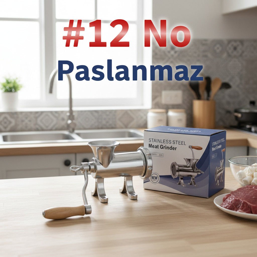 12'lik Paslanmaz Çelik Kıyma Makinesi Kollu – Dayanıklı ve Hijyenik Makina