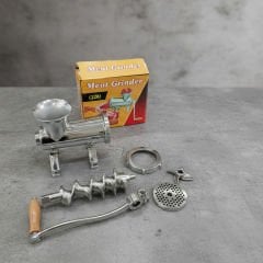 22'lik Full Paslanmaz Çelik Kıyma Makinesi Kollu Manuel – Dayanıklı ve Hijyenik Makina