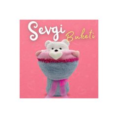 Sevgi Buketi Peluş Ayıcıklı Peluş Çiçek Buketi 40 cm