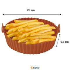 BUFFER® 50 Adet Tek Kullanımlık Pişirme Kağıdı Deliksiz Düz Ve Kare Model Vizon Pişirme Matı 20Cm