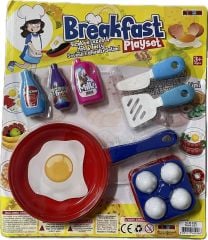 Oyuncak Kahvaltı Seti, Plastik Tava Set , NZM-248