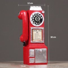 BUFFER® Decotown Biblo Telefon Kulübesi Süs Eşyası Telefon Kulübesi