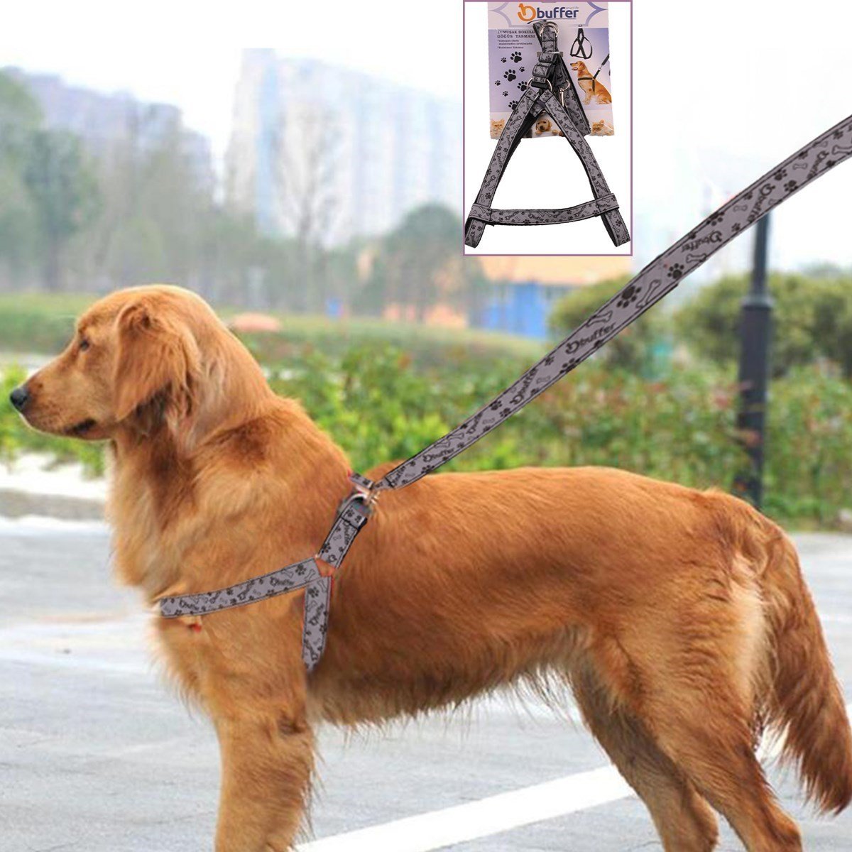 BUFFER® Ergonomik Yumuşak Dokulu Terletmez Köpek Göğüs Tasması small