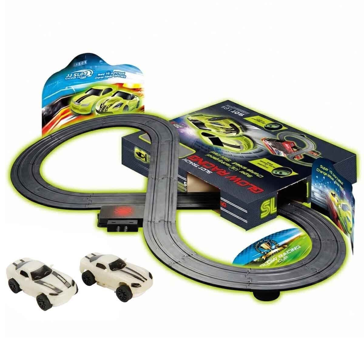 5972 SUN-YFN-YARIŞ SET 1 64 GLOW RACING SLOT TRACK KARANLIKTA PARLAYAN 2ARB266CM