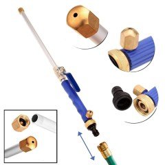 BUFFER® Alüminyum Water Jet Yüksek Basınçlı Su Püskürtme Oto Yıkama Tabancası Bahçe Sulama Aracı 75 cm