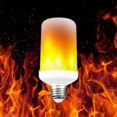 BUFFER® Dekoratif Alev Ateş Efekti Veren Led Ampül  Lamba Aydınlatma
