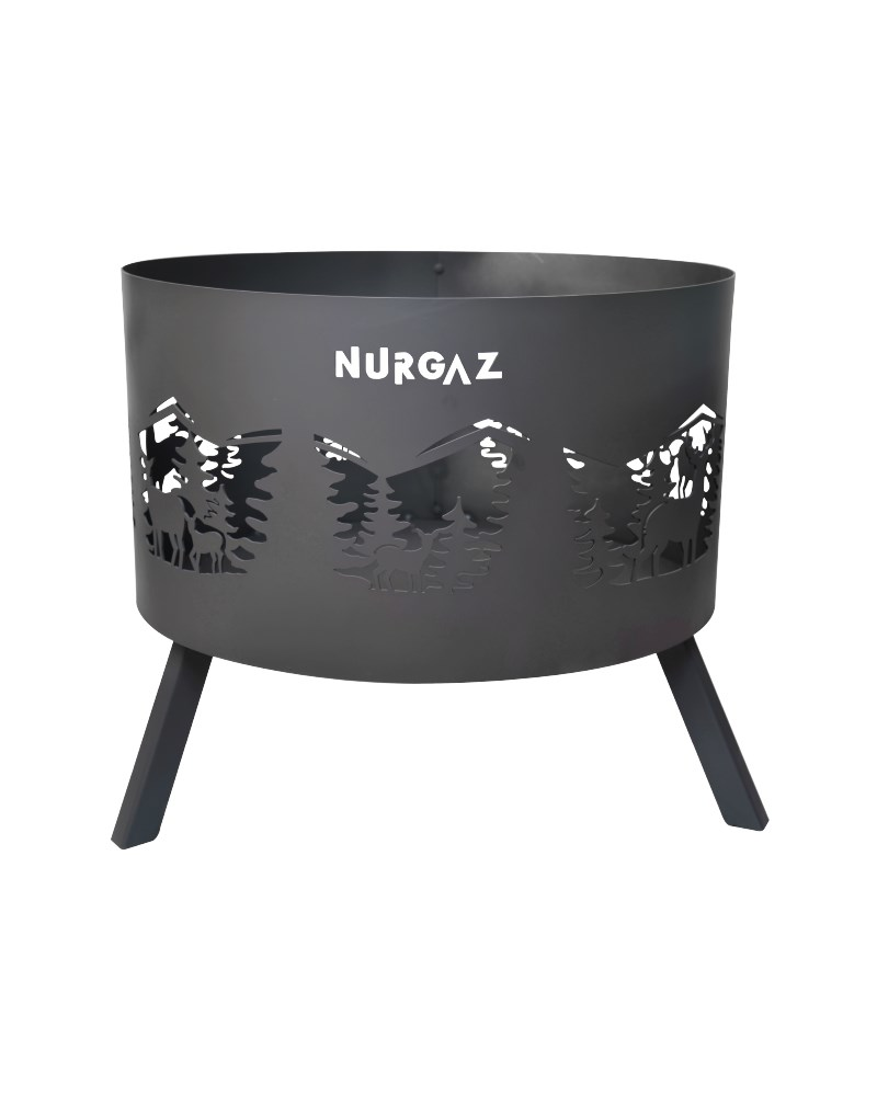 NURGAZ ORMAN ŞÖMİNESİ GEYİK DESEN