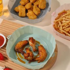 BUFFER® Airfryer Kare Model Pişirme Matı Pembe, Pişirme Matı Gri ve Pişirme Matı Vizon 20 Cm