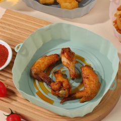 BUFFER® Airfryer Kare Model Pişirme Matı Pembe, Pişirme Matı Gri ve Pişirme Matı Vizon 20 Cm