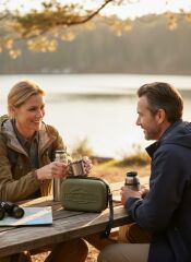 Haki Termal Soğuk Taşıma Çantası 18 Saat İzolasyonlu Buz Kasetli Seyahat Çantası