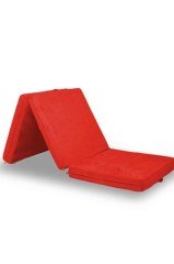 BUFFER® Çok Amaçlı Katlanır Taşınabilir Kırmızı Renk Sünger Yer Yatağı