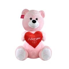 1028P Oturan Sevimli Ayı Pembe 80 cm