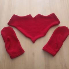 100 adet Sevgili Eldivenleri Kırmızı Polarlı Kalp Şeklinde Sıcak Tutar