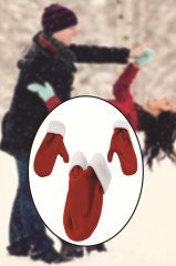 BUFFER® Sevgili Eldivenleri Yeni Model Siyah-Beyaz