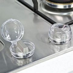 BUFFER® Isıya Dayanıklı Plastik Ocak Düğme Koruyucu Düğme Kilidi Emniyet Düzeneği