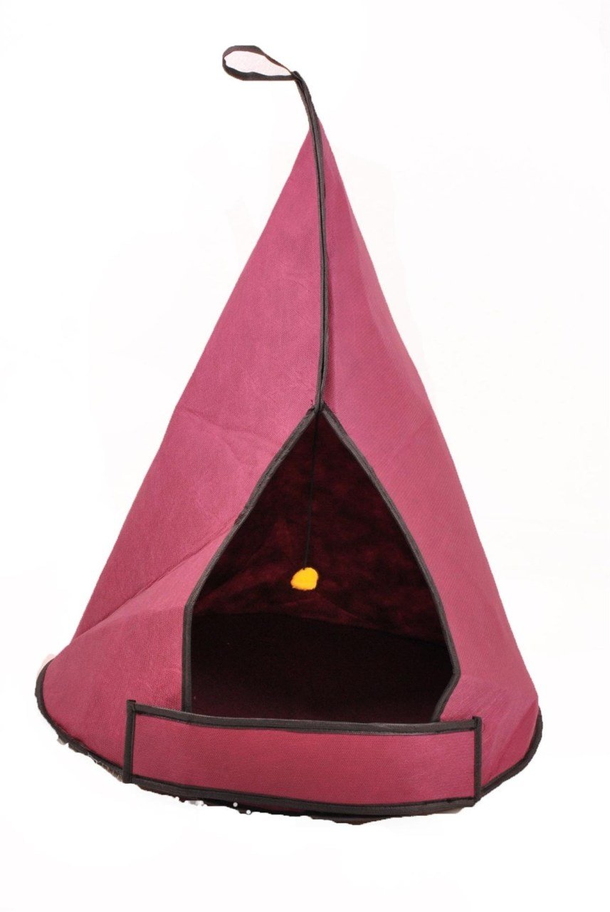 BUFFER® Bordo Renkli Evcil Hayvan Çadırı Klübesi Yuvası Yatağı Oyun Alanı