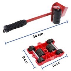 Tekerlekli Basit Pratik Ağır Beyaz Eşya Mobilya Taşıma Kaydırma  Aleti Aparatı Seti
