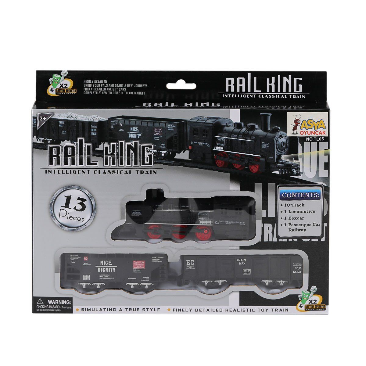 A8265-TL05 Pilli Tren 13 Parça -Asya Oyuncak
