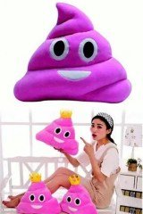 BUFFER® Pembe Gülen Poo Emoji Yastık