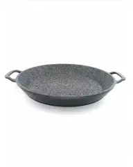 Akpa Çizilmeye Dayanıklı 36 cm Granit Döküm Tava Bazlama ve Kavurma Tavası