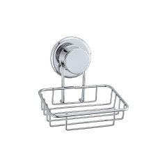 BUFFER® Oval Katı Sabunluk Yapışkanlı Vantuzlu Köşeli Pirinç Sabunluk