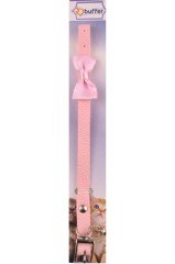 BUFFER® Fiyonklu Kedi Tasması (Pembe)