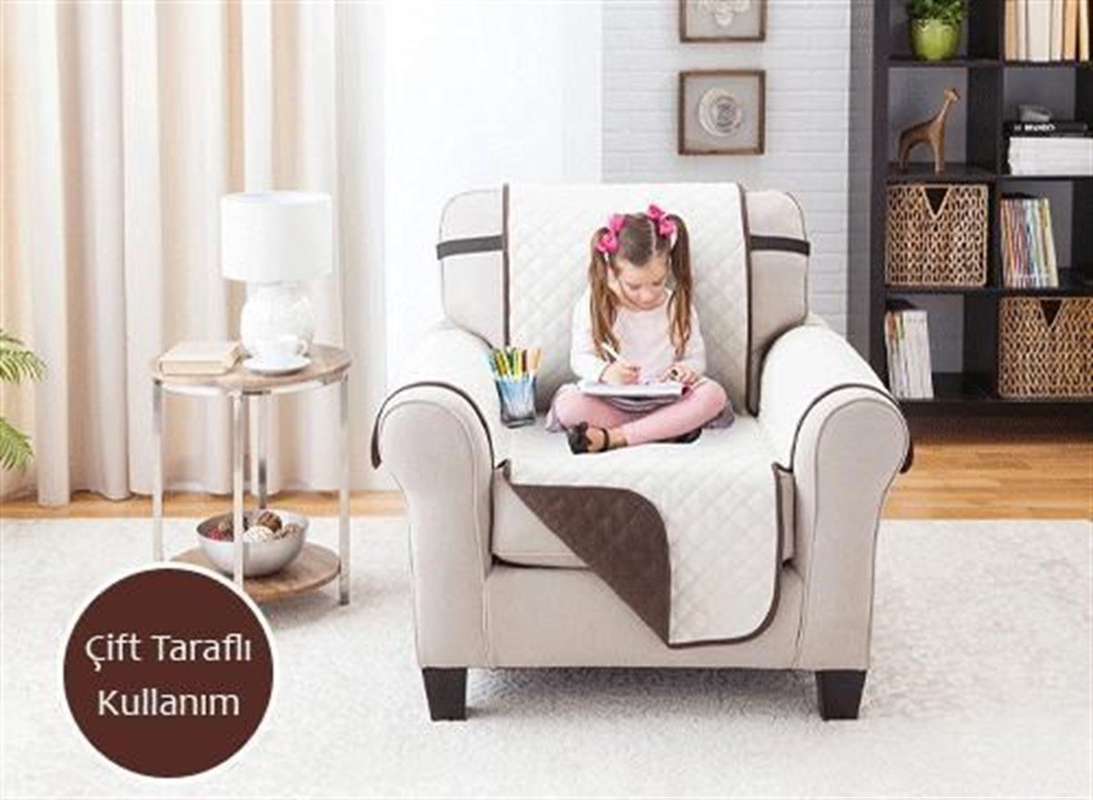 BUFFER® Tek Kişilik Çift Taraflı Koltuk Kanepe Örtüsü Kılıfı