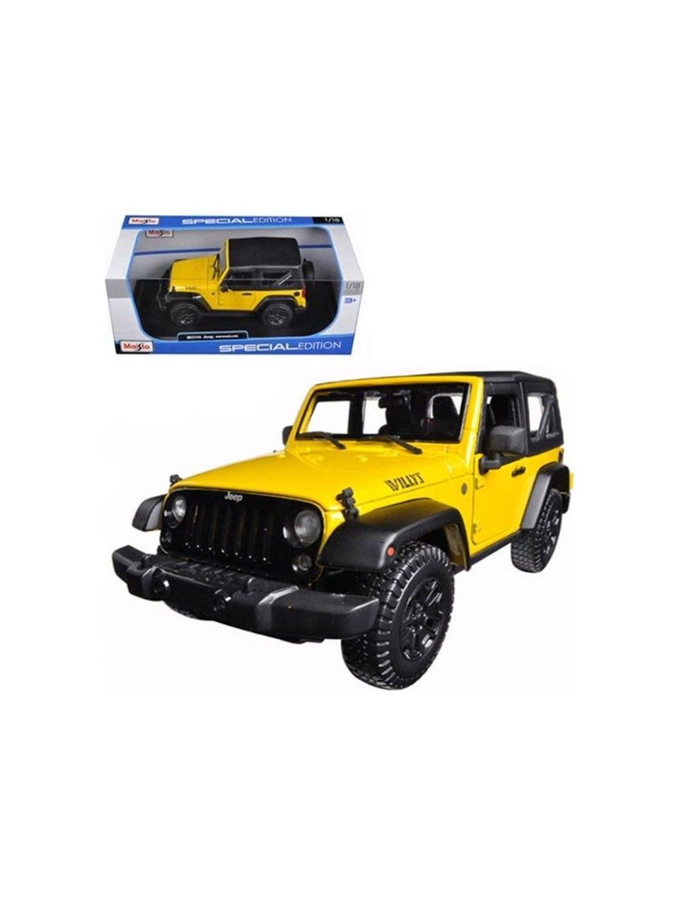 MAIS 31676 Maisto 2014 Jeep Wrangler 1:18 Special Edition Model Araba