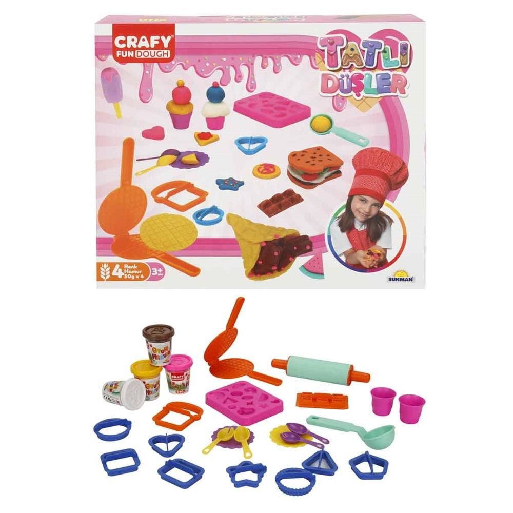 Crafy Tatlı Düşler Oyun Hamuru Seti 200 g 22 Parça