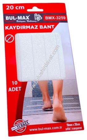 Bulmax 19mm*20cm Banyo Kaydırmaz 10lu Bmx-3259 (1 Adet Gönderilir)