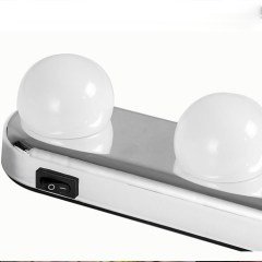 BUFFER® Kablosuz Parlak Banyo Stüdyo Makyaj Aynası Işığı Pilli Vantuzlu Taşınabilir 4 Led Ampul