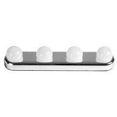 BUFFER® Kablosuz Parlak Banyo Stüdyo Makyaj Aynası Işığı Pilli Vantuzlu Taşınabilir 4 Led Ampul