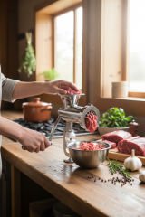 10’luk Paslanmaz Çelik Kıyma Makinesi Masaya Bağlanan– Dayanıklı ve Hijyenik