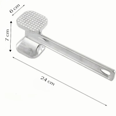 Çift Taraflı  Biftek Et Döveceği Tırtıklı ve Düz Çekiç Tipi 24 cm Alüminyum