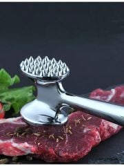 Çelik Çift Taraflı  Biftek Et Döveceği Tırtıklı Çekiç Tipi 21 cm