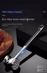 Çelik Çift Taraflı  Biftek Et Döveceği Tırtıklı Çekiç Tipi 21 cm