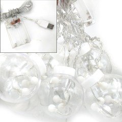 BUFFER® Yılbaşı ve Özel Konsept 12 Toplu Saçaklı Led Işıklı İp Perde