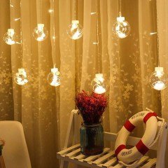 BUFFER® Yılbaşı ve Özel Konsept 12 Toplu Saçaklı Led Işıklı İp Perde