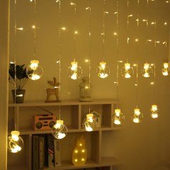 BUFFER® Yılbaşı ve Özel Konsept 12 Toplu Saçaklı Led Işıklı İp Perde