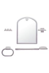 BUFFER® 6 Parça Büyük Kubbeli Banyo İçin Ayna Seti
